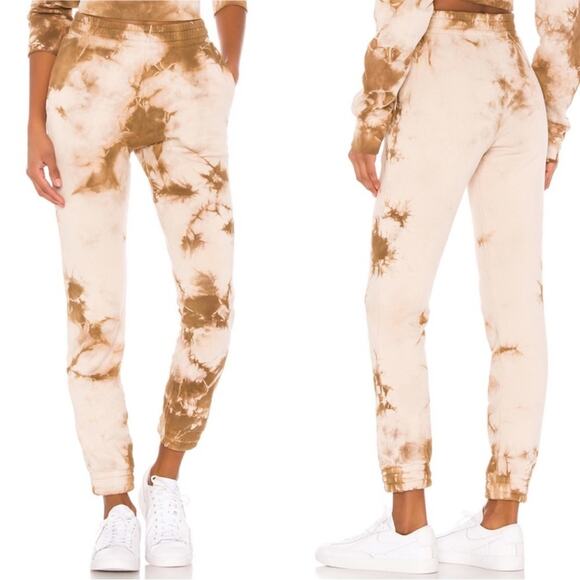 Frankies Bikinis Aiden Sweatpants in Brownie Tie Dye Womens Size L - Picture 1 of 7